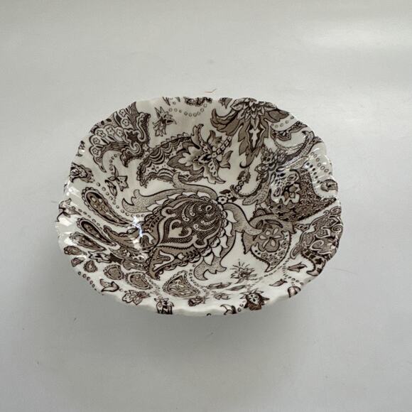 Vintage Johnson Brothers Paisley Cereal Bowsl Set of 3 Ironstone Made in England - Picture 3 of 11